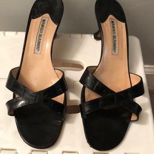 Manolo Blahnik Black Callamu Shoes